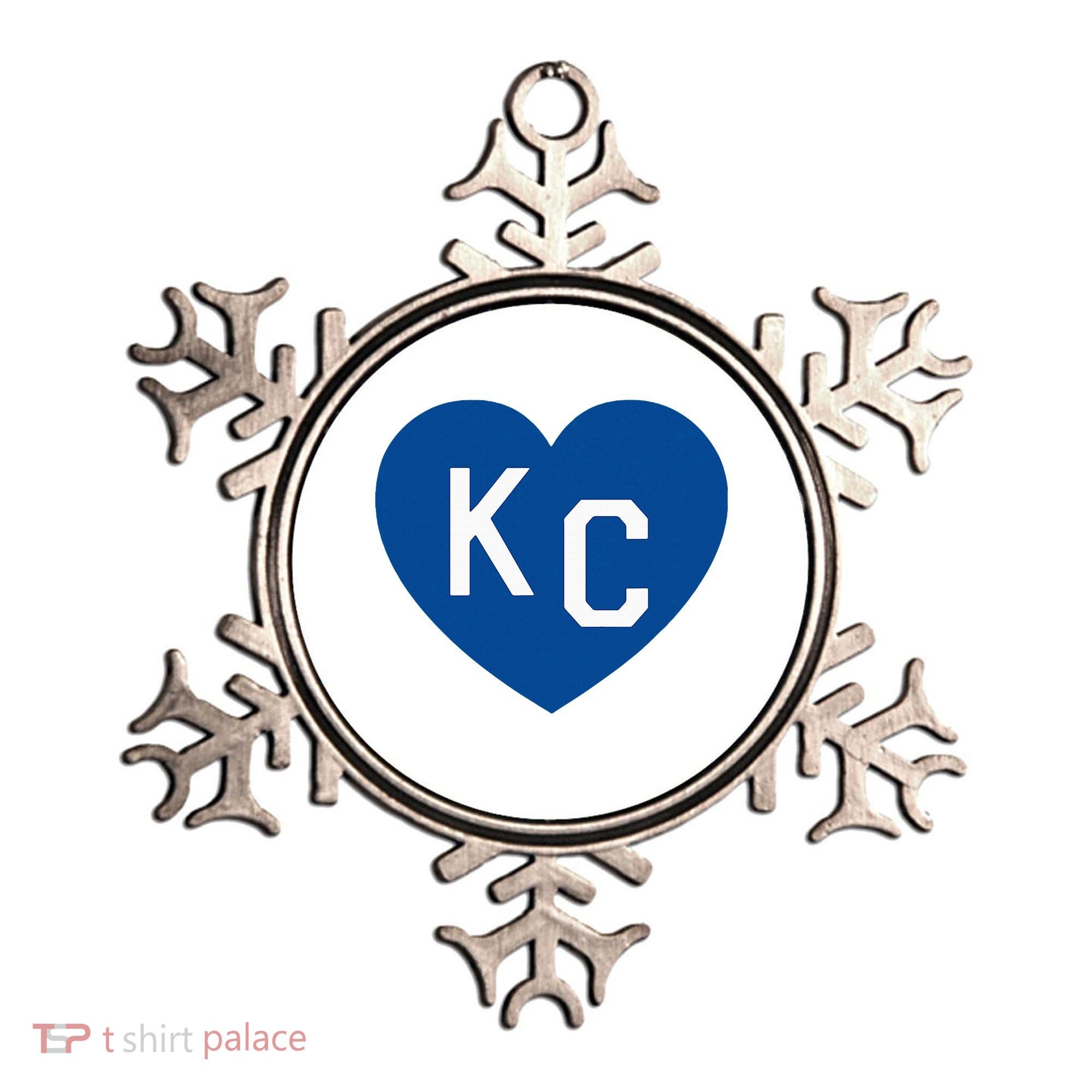 Kc Heart Blue Kansas City Ornament