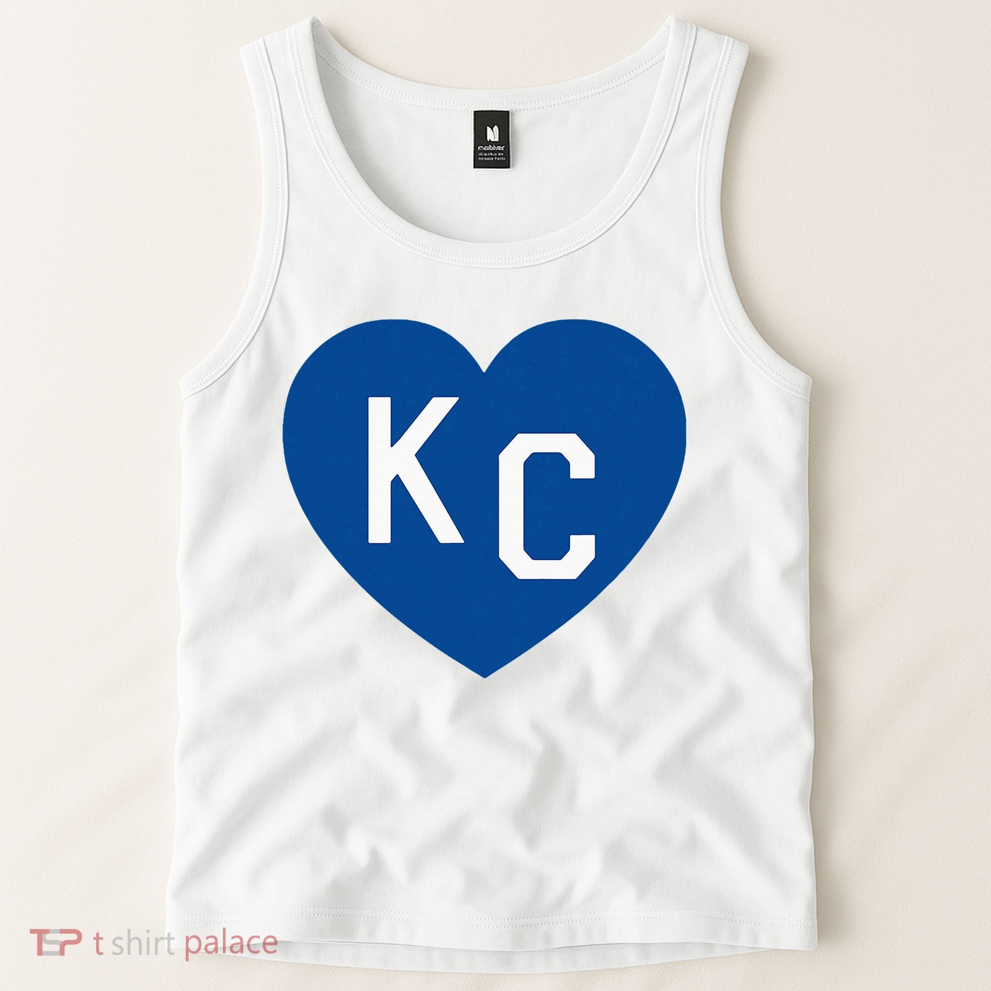 Kc Heart Blue Kansas City Tank Top