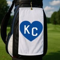 Kc Heart Blue Kansas City Golf Towel thumb 2