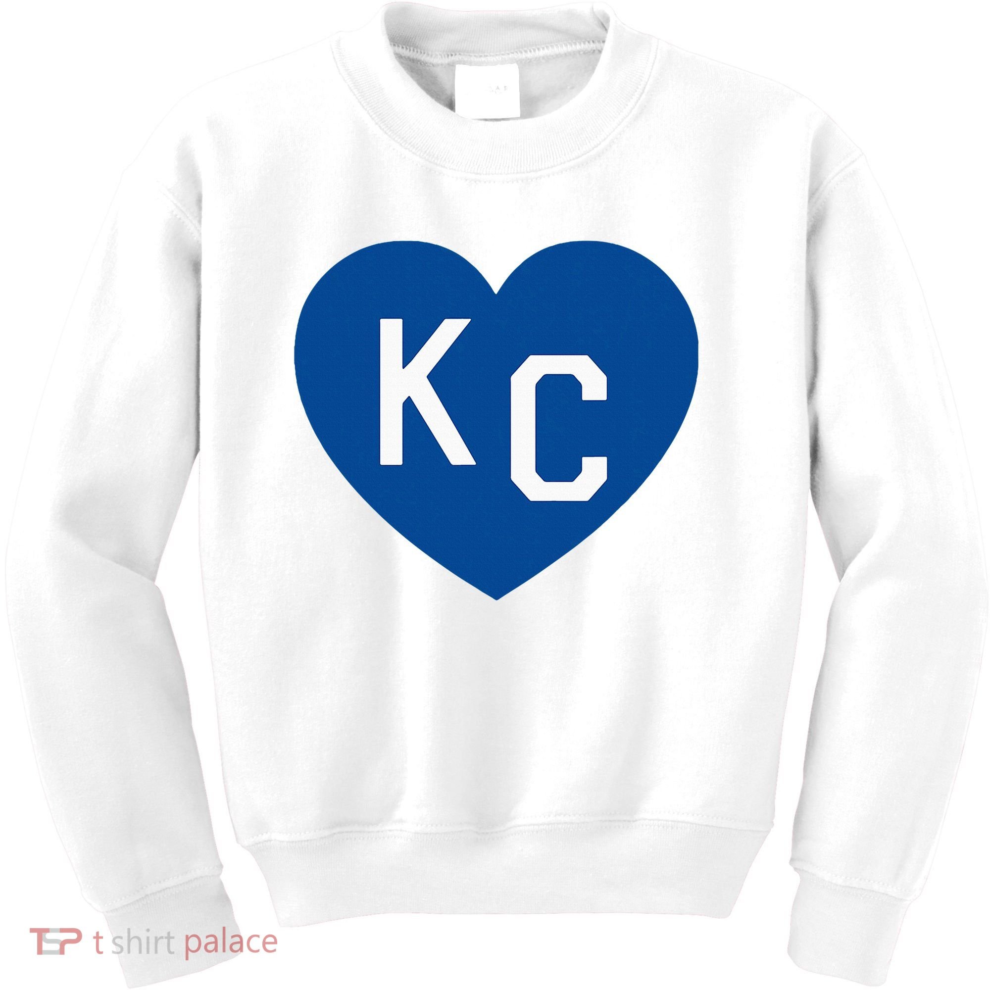 Kc Heart Blue Kansas City Kids Sweatshirt