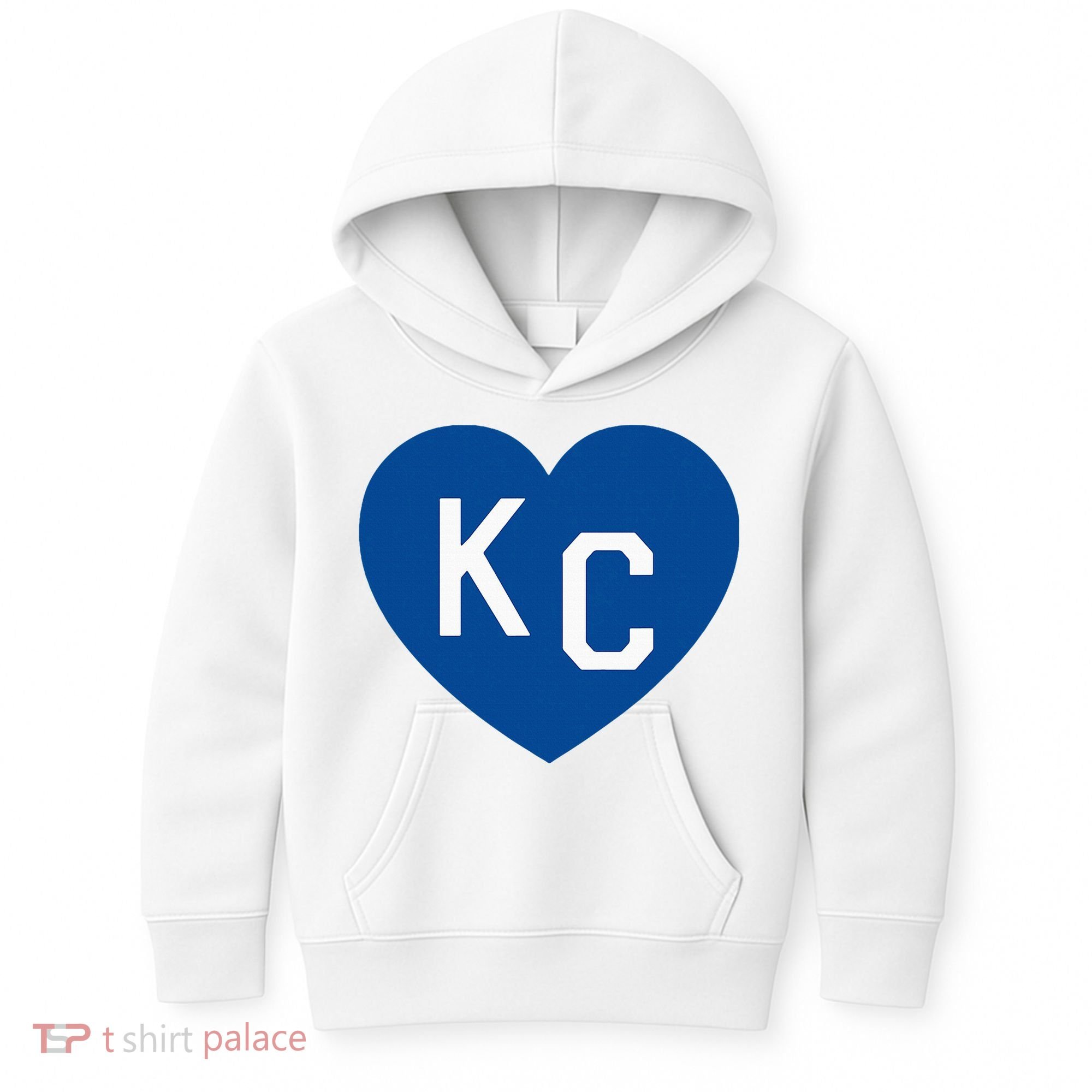 Kc Heart Blue Kansas City Kids Hoodie