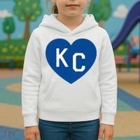 Kc Heart Blue Kansas City Kids Hoodie thumb 3