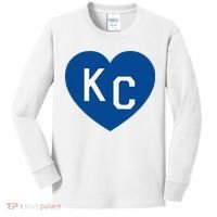 Kc Heart Blue Kansas City Kids Long Sleeve Shirt thumb 0