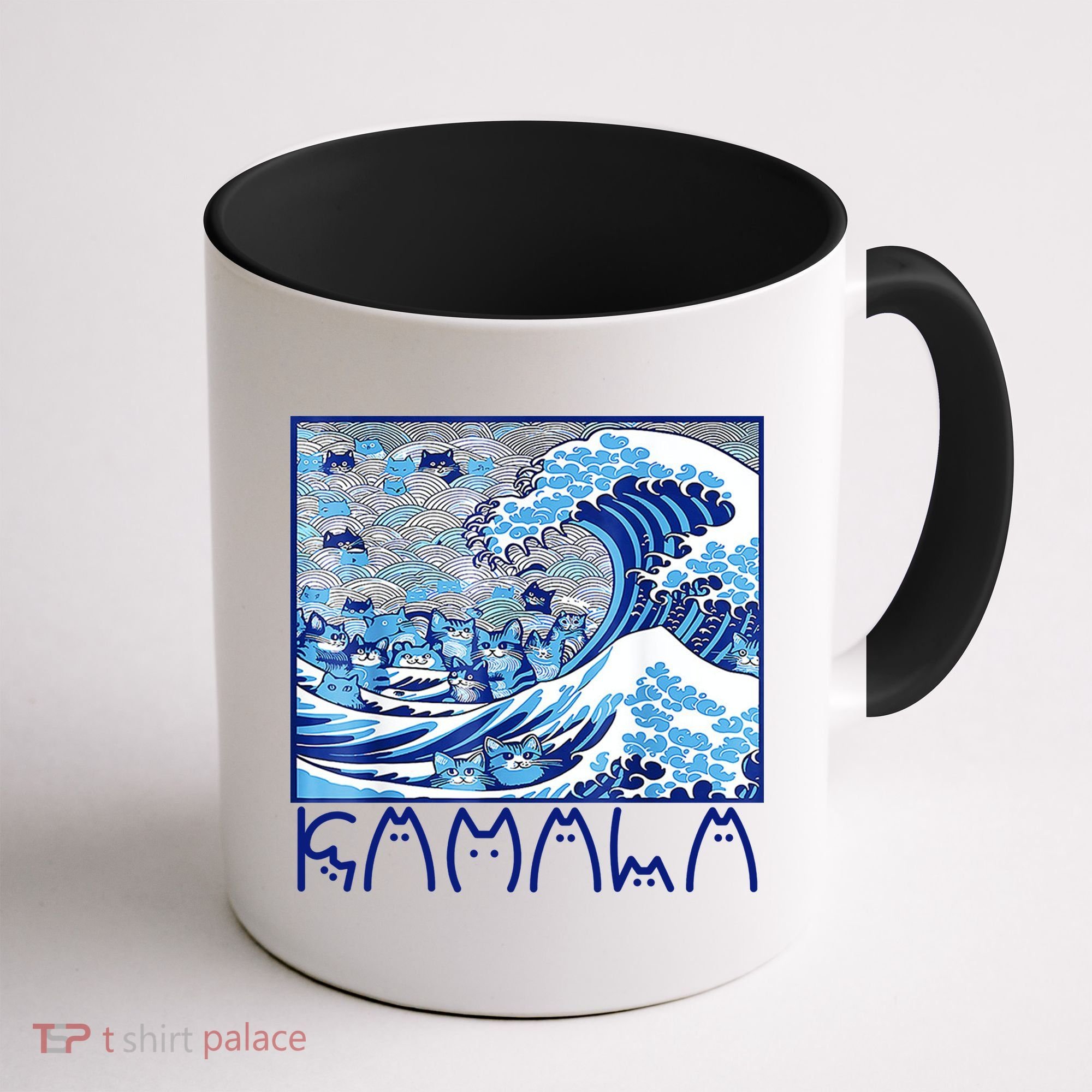 Kamala Harris Blue Cats Wave Funny Cat Coffee Mug