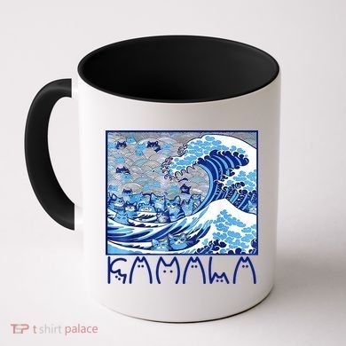 Kamala Harris Blue Cats Wave Funny Cat Coffee Mug