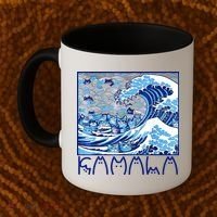 Kamala Harris Blue Cats Wave Funny Cat Coffee Mug thumb 2