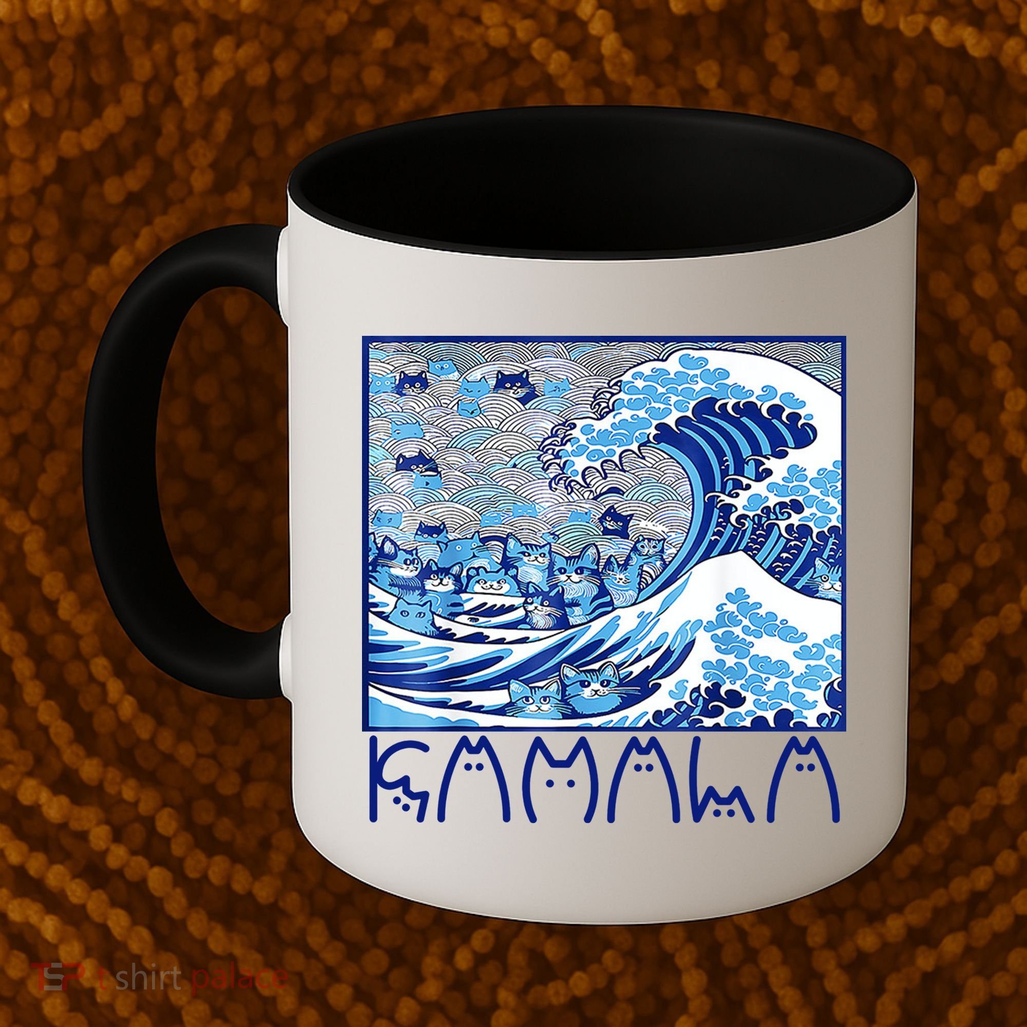 Kamala Harris Blue Cats Wave Funny Cat Coffee Mug