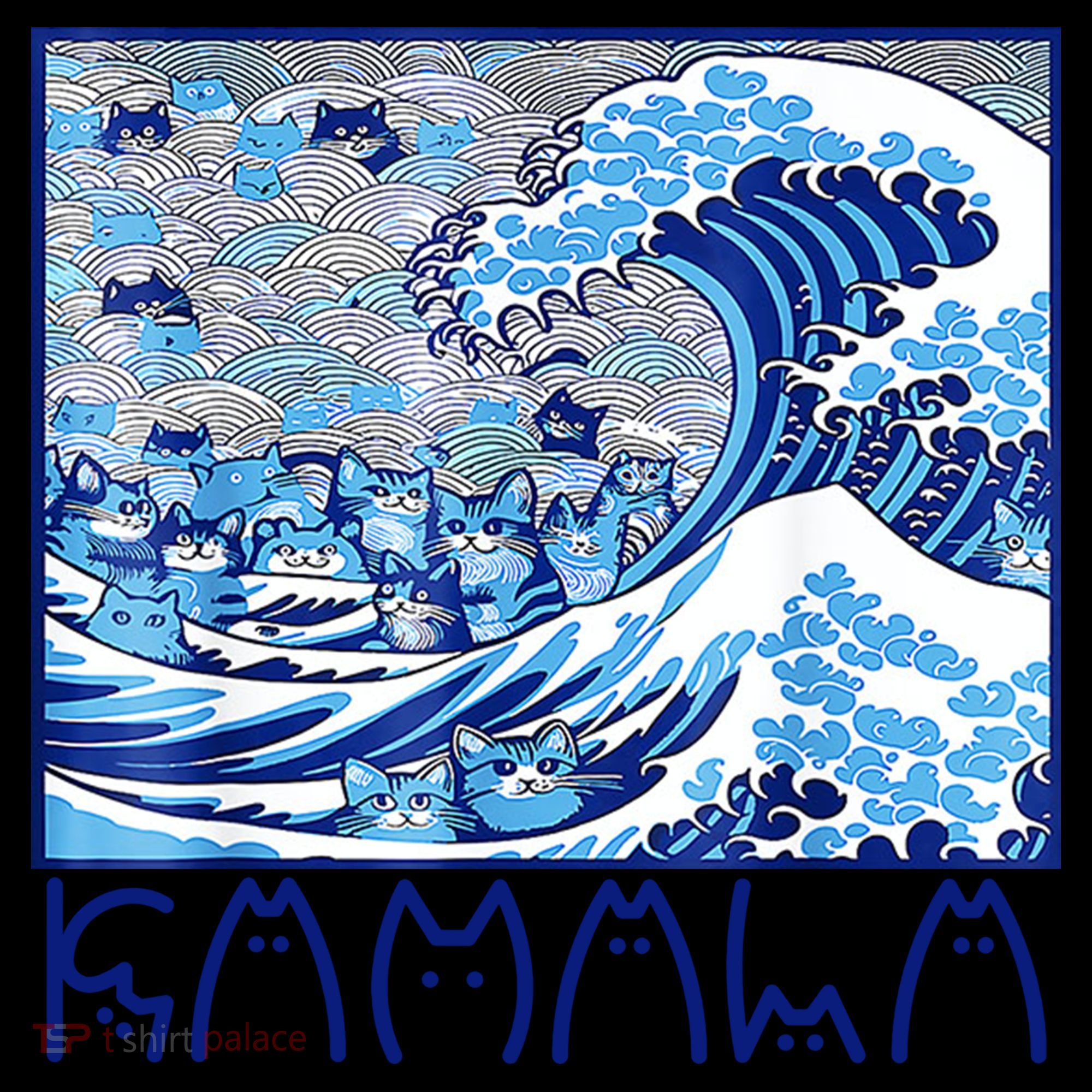 Kamala Harris Blue Cats Wave Funny Cat Coffee Mug