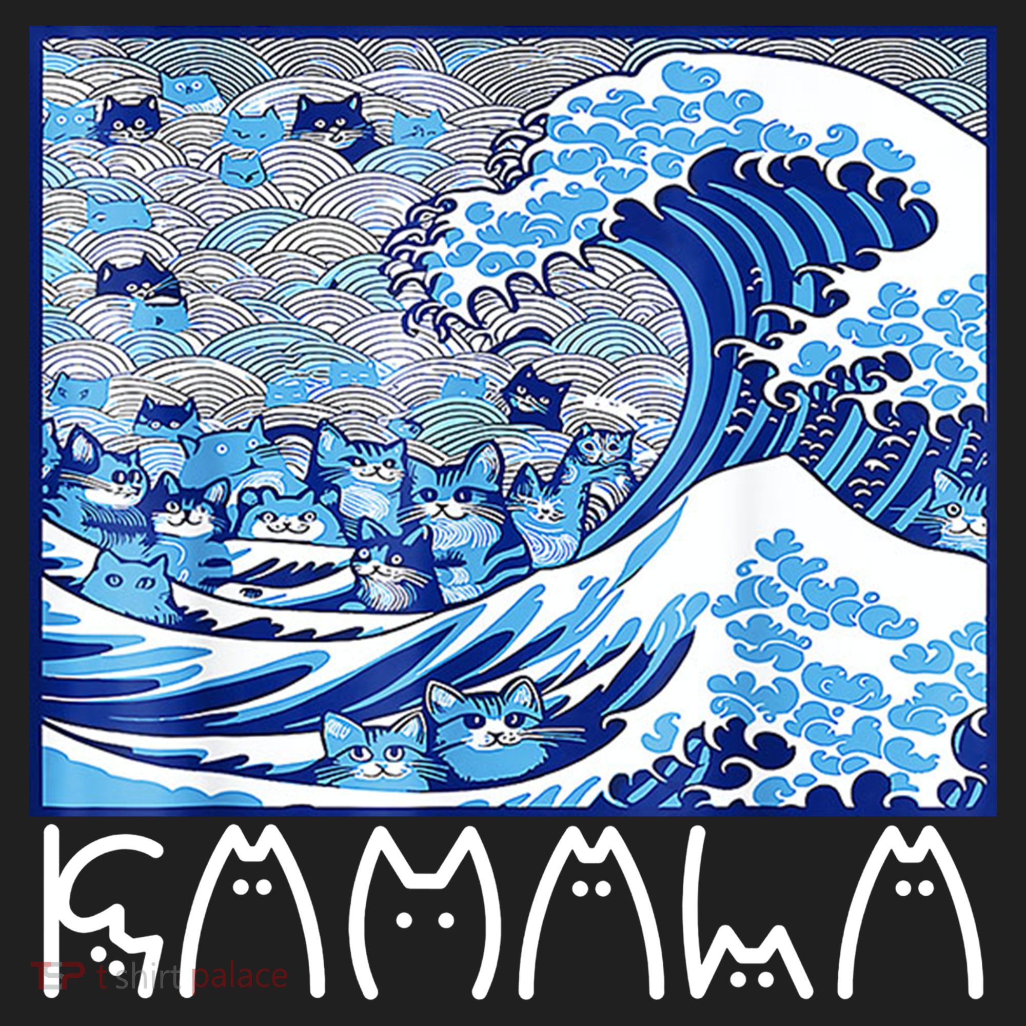 Kamala Harris Blue Cats Wave Funny Cat Tumbler