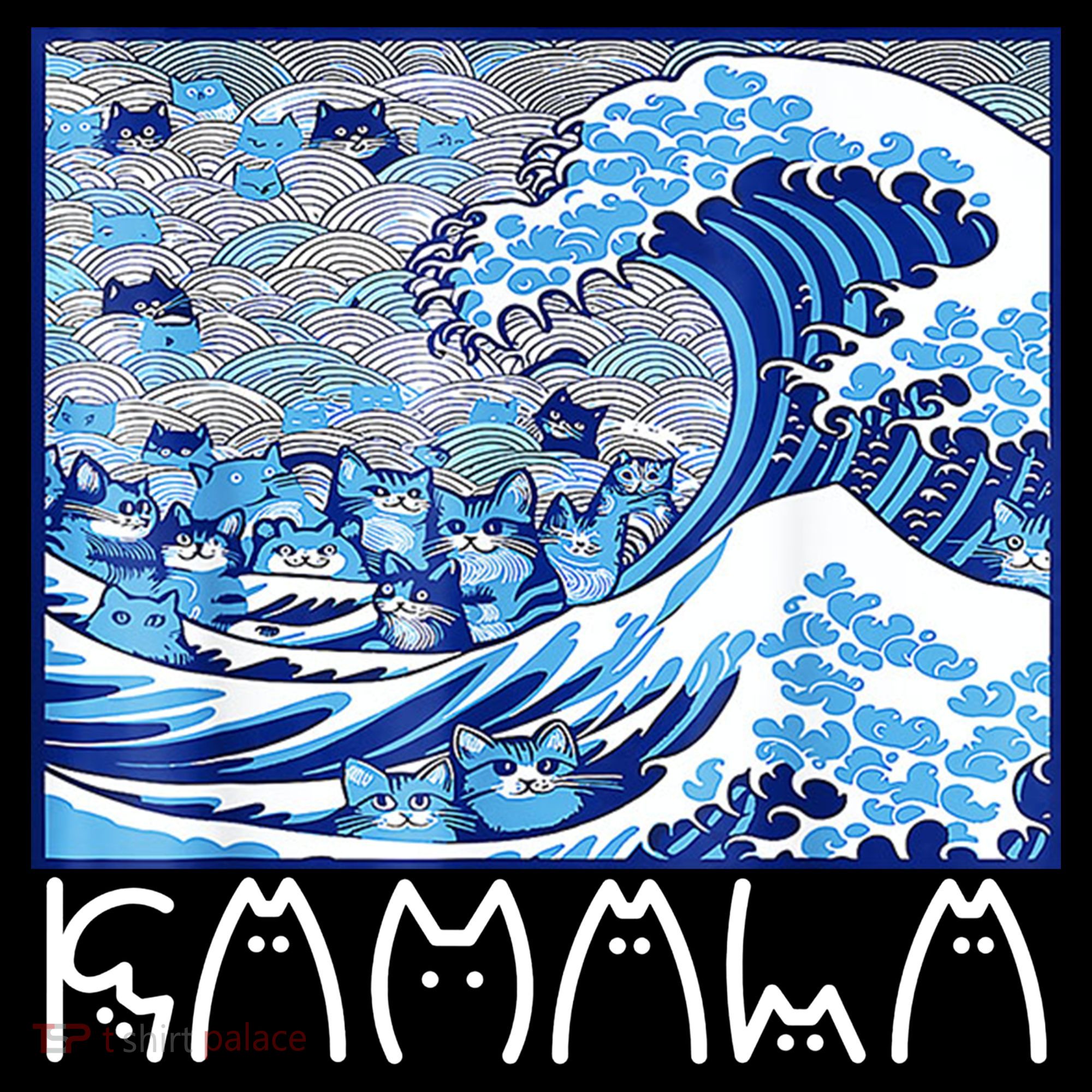 Kamala Harris Blue Cats Wave Funny Cat Ornament