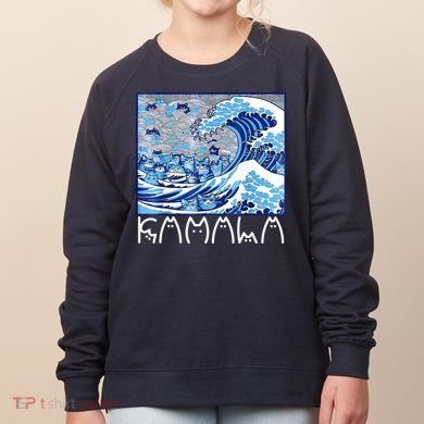 Kamala Harris Blue Cats Wave Funny Cat Women's Sweatshirt