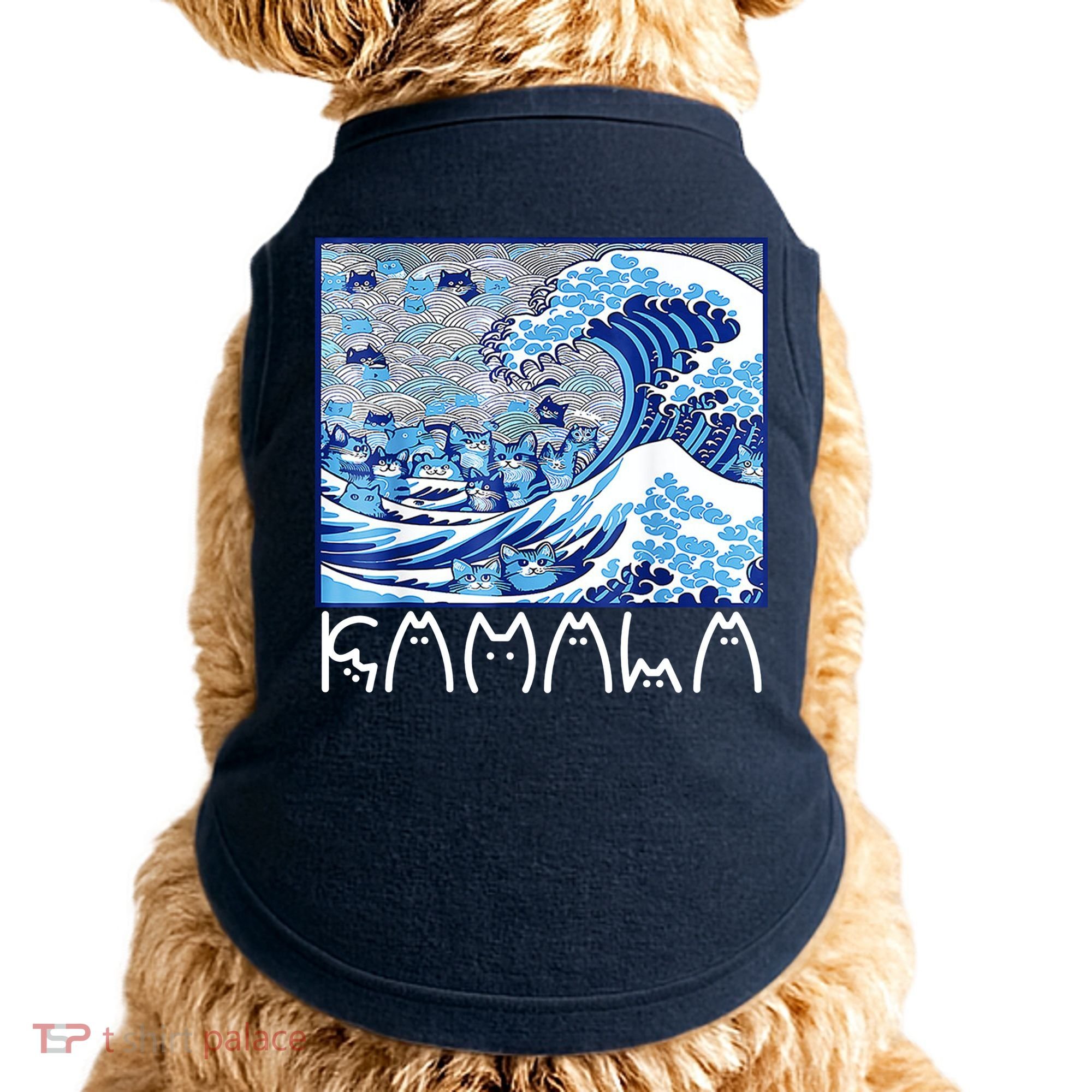 Kamala Harris Blue Cats Wave Funny Cat Doggie Tank