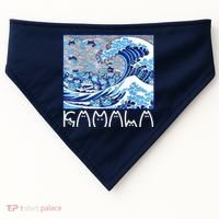 Kamala Harris Blue Cats Wave Funny Cat USA-Made Doggie Bandana thumb 0