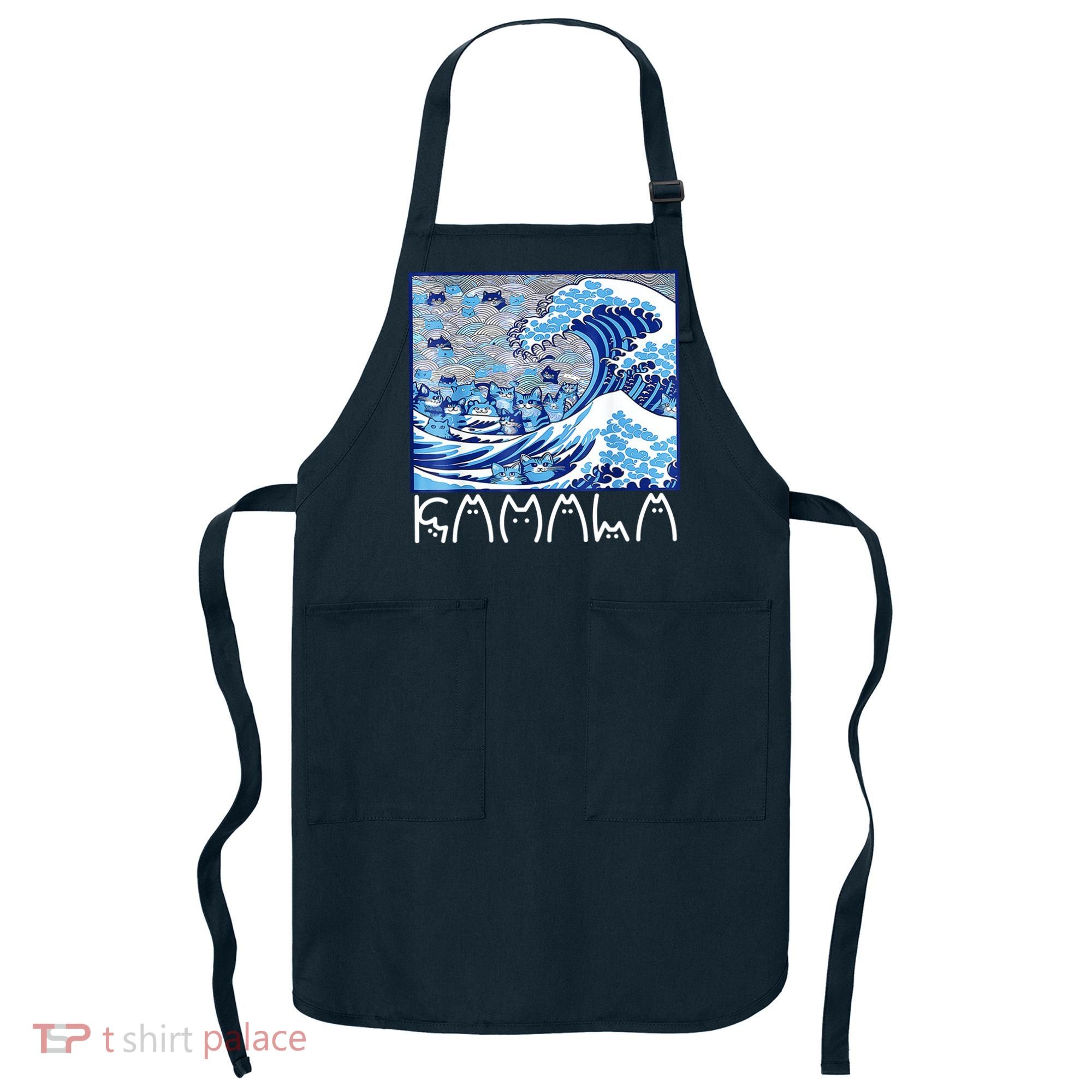 Kamala Harris Blue Cats Wave Funny Cat Apron