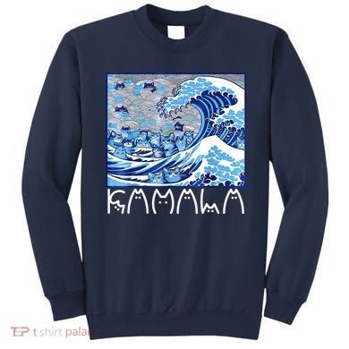 Kamala Harris Blue Cats Wave Funny Cat Sweatshirt