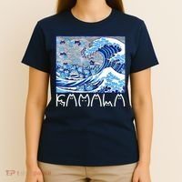 Kamala Harris Blue Cats Wave Funny Cat T-Shirt thumb 4