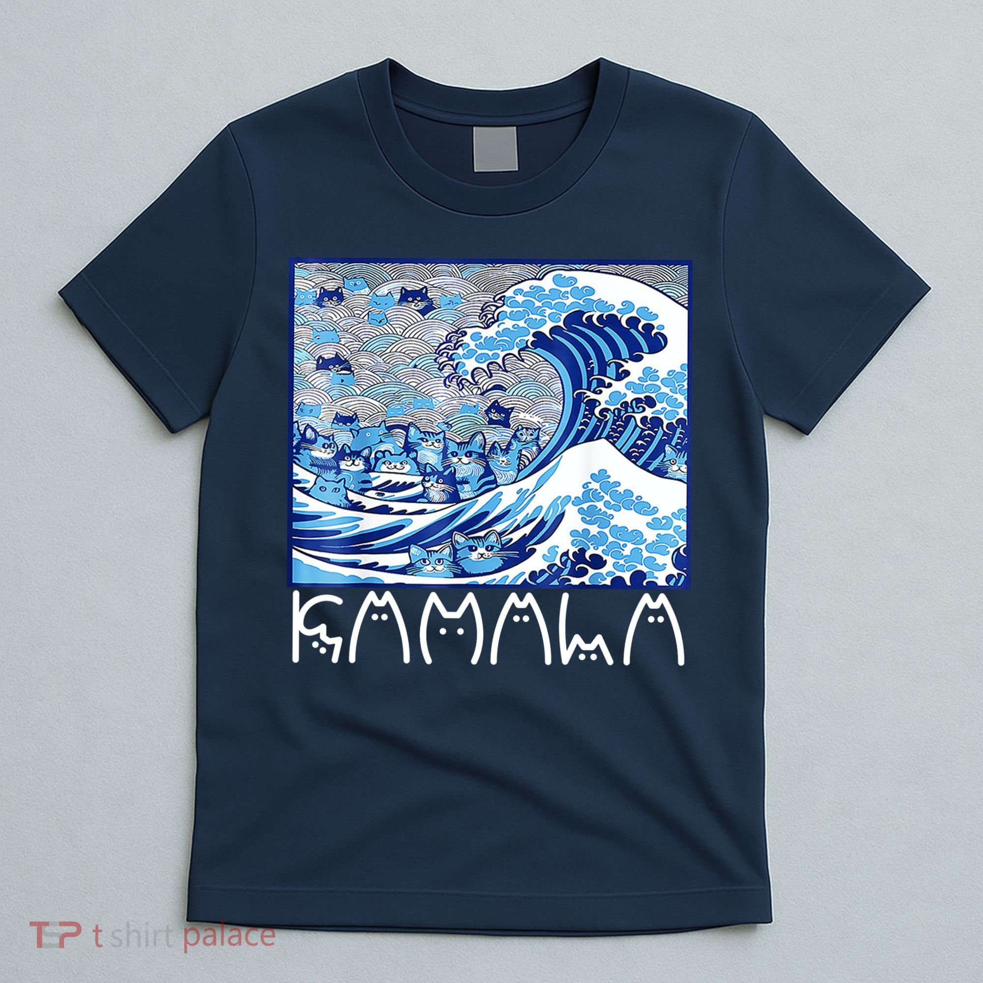 Kamala Harris Blue Cats Wave Funny Cat T-Shirt