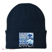 Kamala Harris Blue Cats Wave Funny Cat Beanie thumb 0