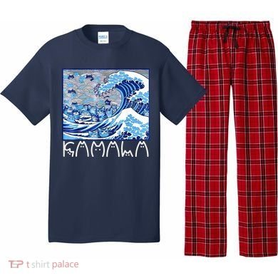 Kamala Harris Blue Cats Wave Funny Cat Pajama Set