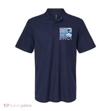 Kamala Harris Blue Cats Wave Funny Cat Polo