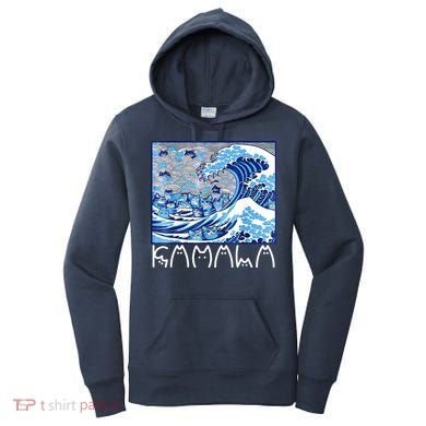 Kamala Harris Blue Cats Wave Funny Cat Women's Hoodie