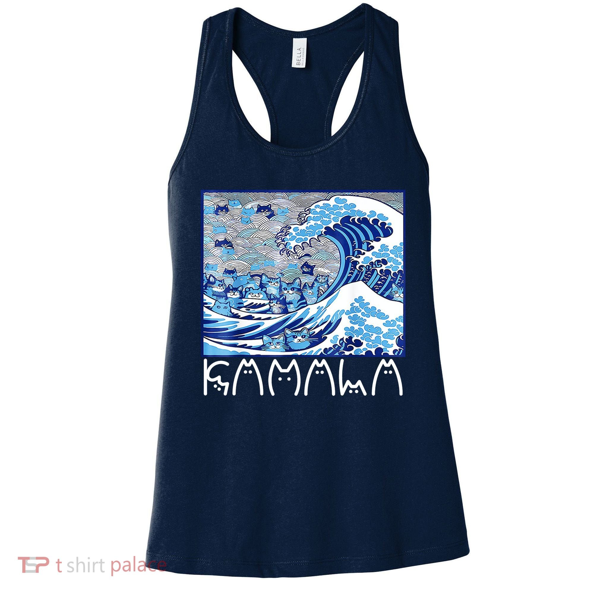 Kamala Harris Blue Cats Wave Funny Cat Women's Tank Top