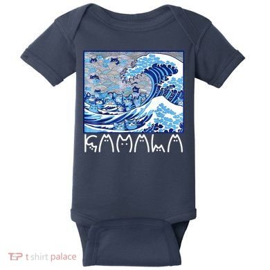 Kamala Harris Blue Cats Wave Funny Cat Baby Bodysuit