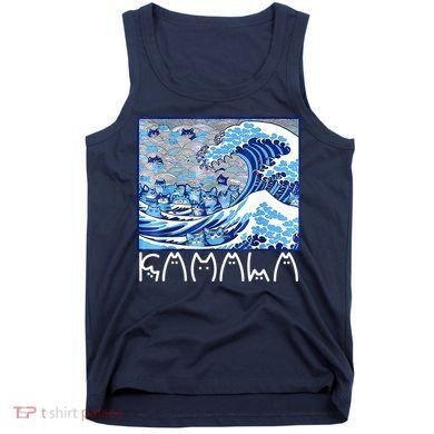 Kamala Harris Blue Cats Wave Funny Cat Tank Top