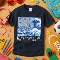 Kamala Harris Blue Cats Wave Funny Cat Kids T-Shirt thumb 3
