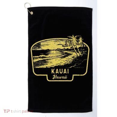 Kauai Hawaii Beach Surf Vintage Blue Golf Towel