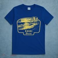 Kauai Hawaii Beach Surf Vintage Blue T-Shirt thumb 5