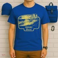 Kauai Hawaii Beach Surf Vintage Blue T-Shirt thumb 6