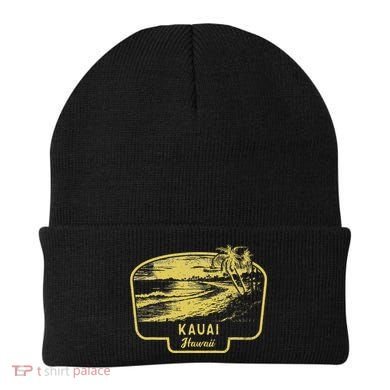 Kauai Hawaii Beach Surf Vintage Blue Beanie
