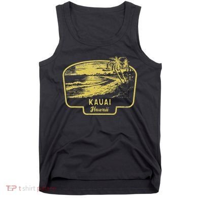 Kauai Hawaii Beach Surf Vintage Blue Tank Top