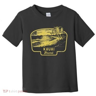 Kauai Hawaii Beach Surf Vintage Blue Toddler T-Shirt