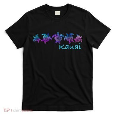 Kauai Hawaii Beach Design Tribal Turtle Gift T-Shirt