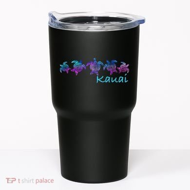 Kauai Hawaii Beach Design Tribal Turtle Gift Tumbler
