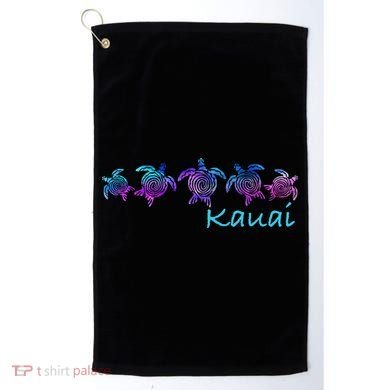 Kauai Hawaii Beach Design Tribal Turtle Gift Golf Towel