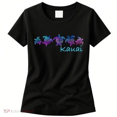 Kauai Hawaii Beach Design Tribal Turtle Gift Women's T-Shirt