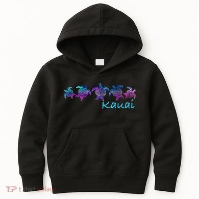 Kauai Hawaii Beach Design Tribal Turtle Gift Kids Hoodie