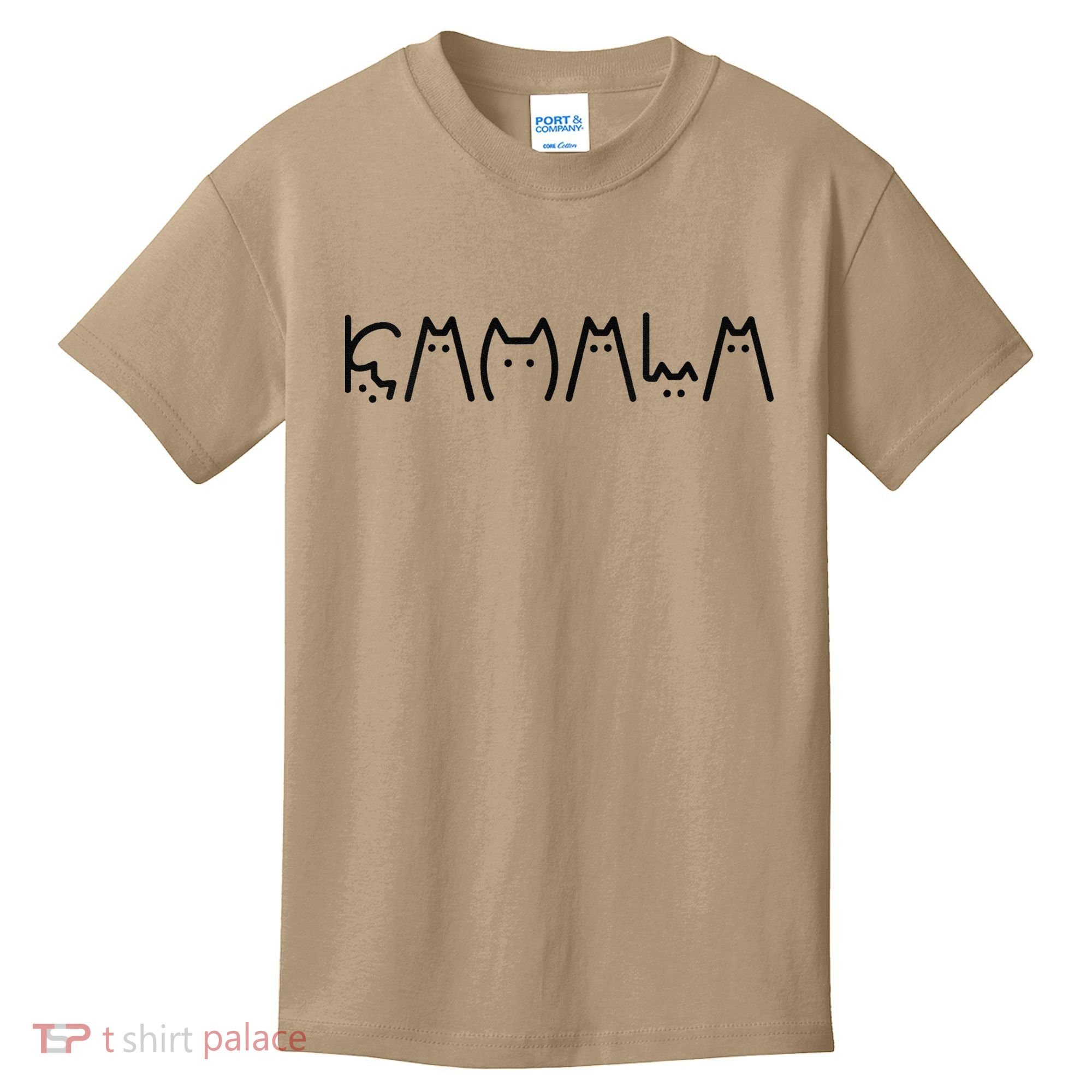 Kamala Harris Cat Lettering Positive Cat Ladies For Kamala Kids T-Shirt