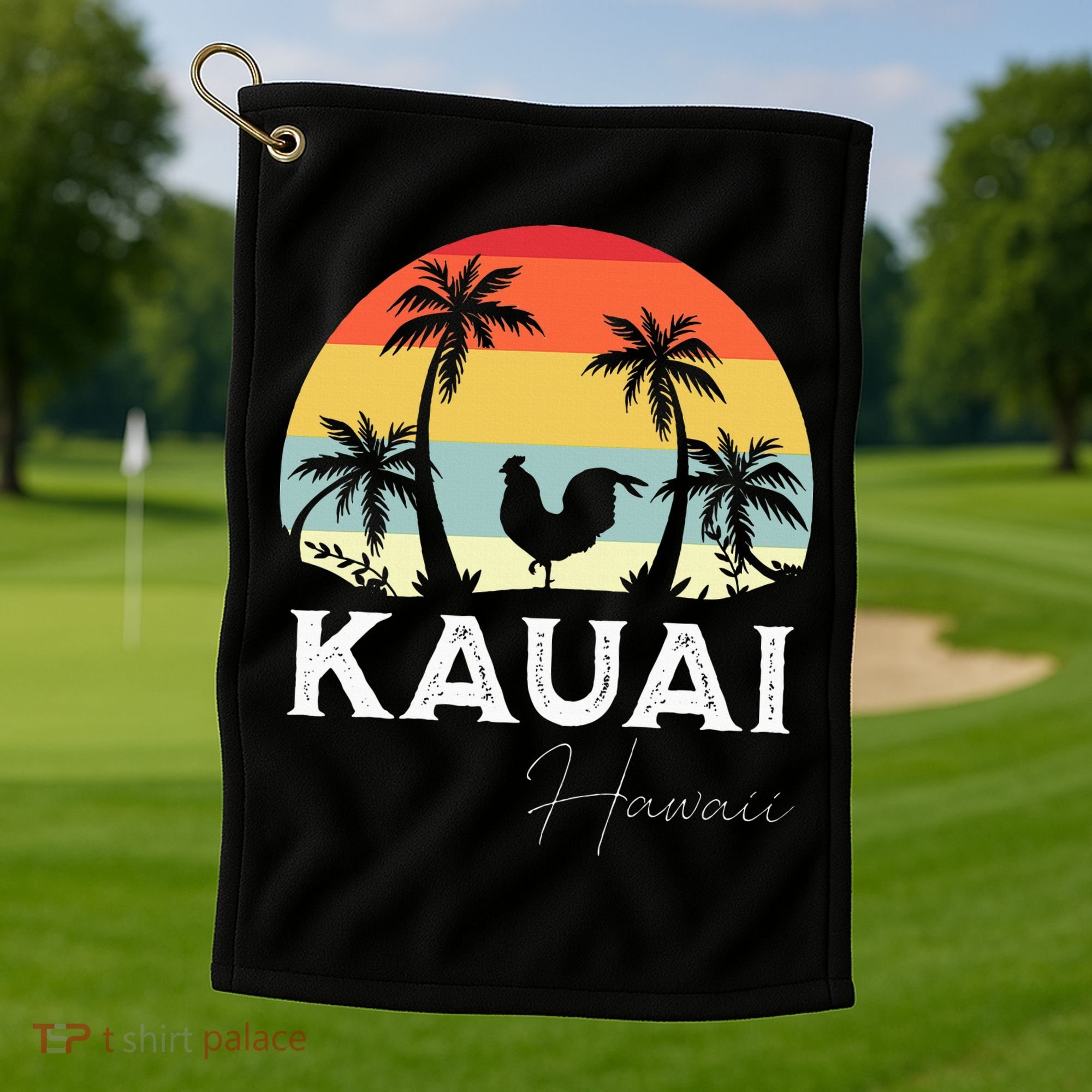 Kauai Hawaii Chicken Lover Souvenir Golf Towel