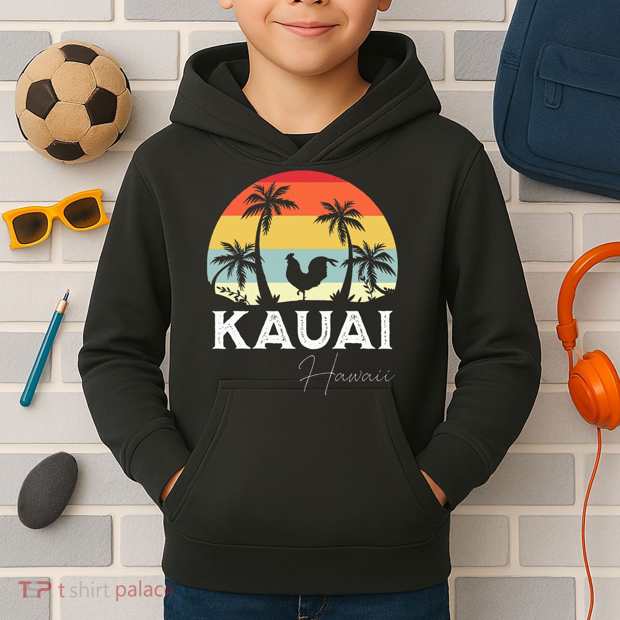 Kauai Hawaii Chicken Lover Souvenir Kids Hoodie