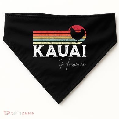 Kauai Hawaii Chicken Lover Souvenir USA-Made Doggie Bandana