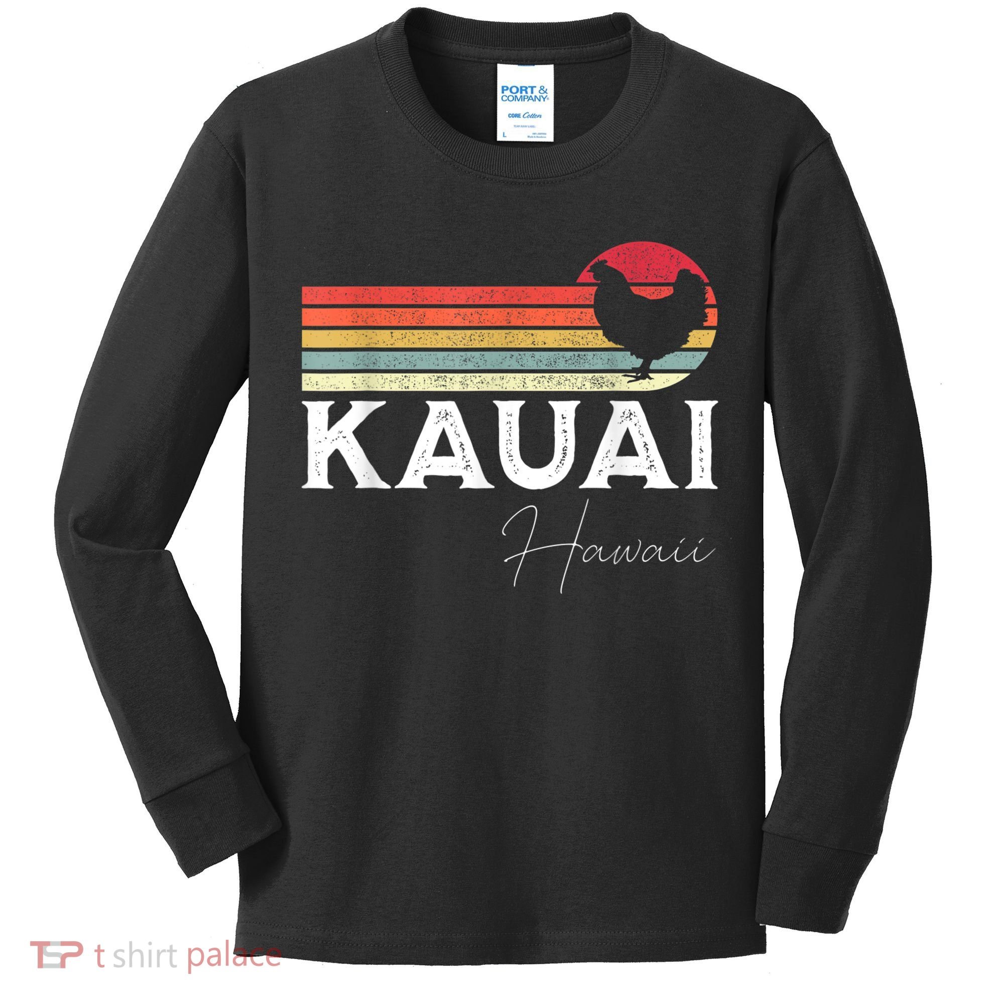 Kauai Hawaii Chicken Lover Souvenir Kids Long Sleeve Shirt