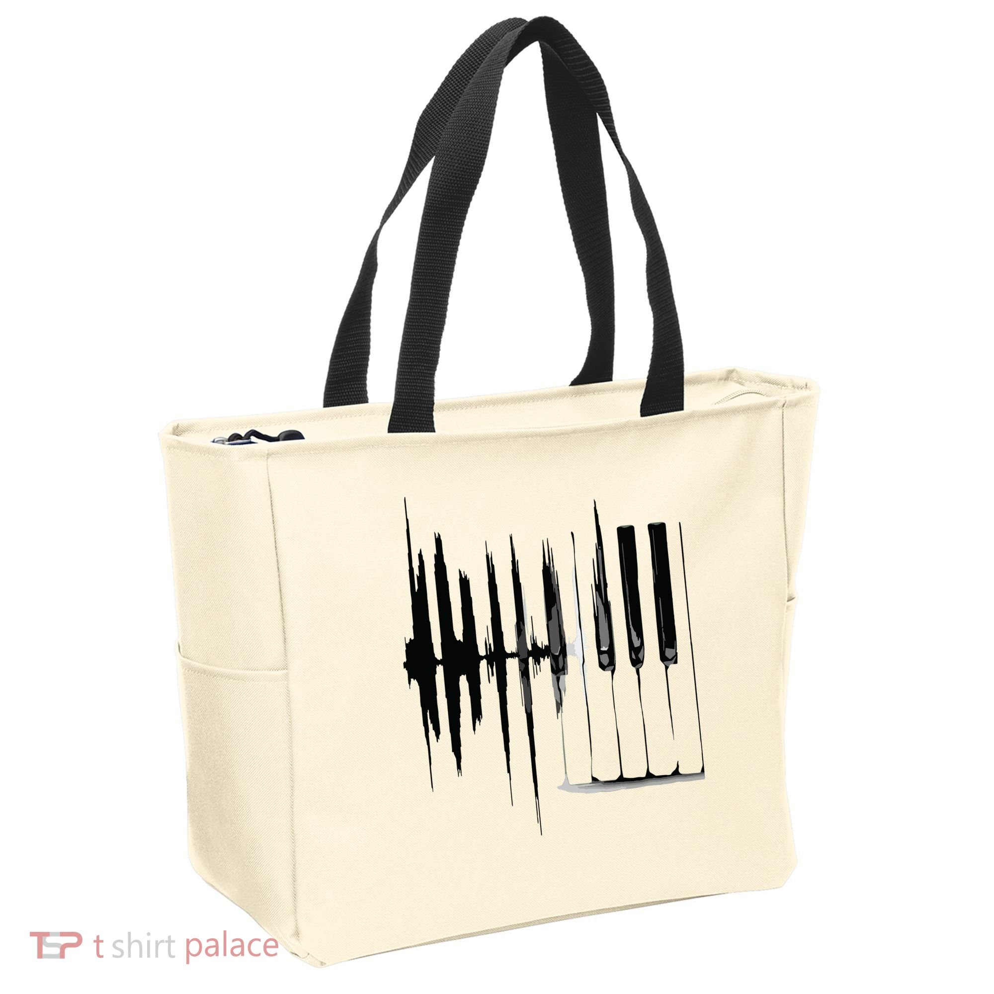 Keyboard Heartbeat Cool Piano And Organ Player Novelty Item Tote Bag