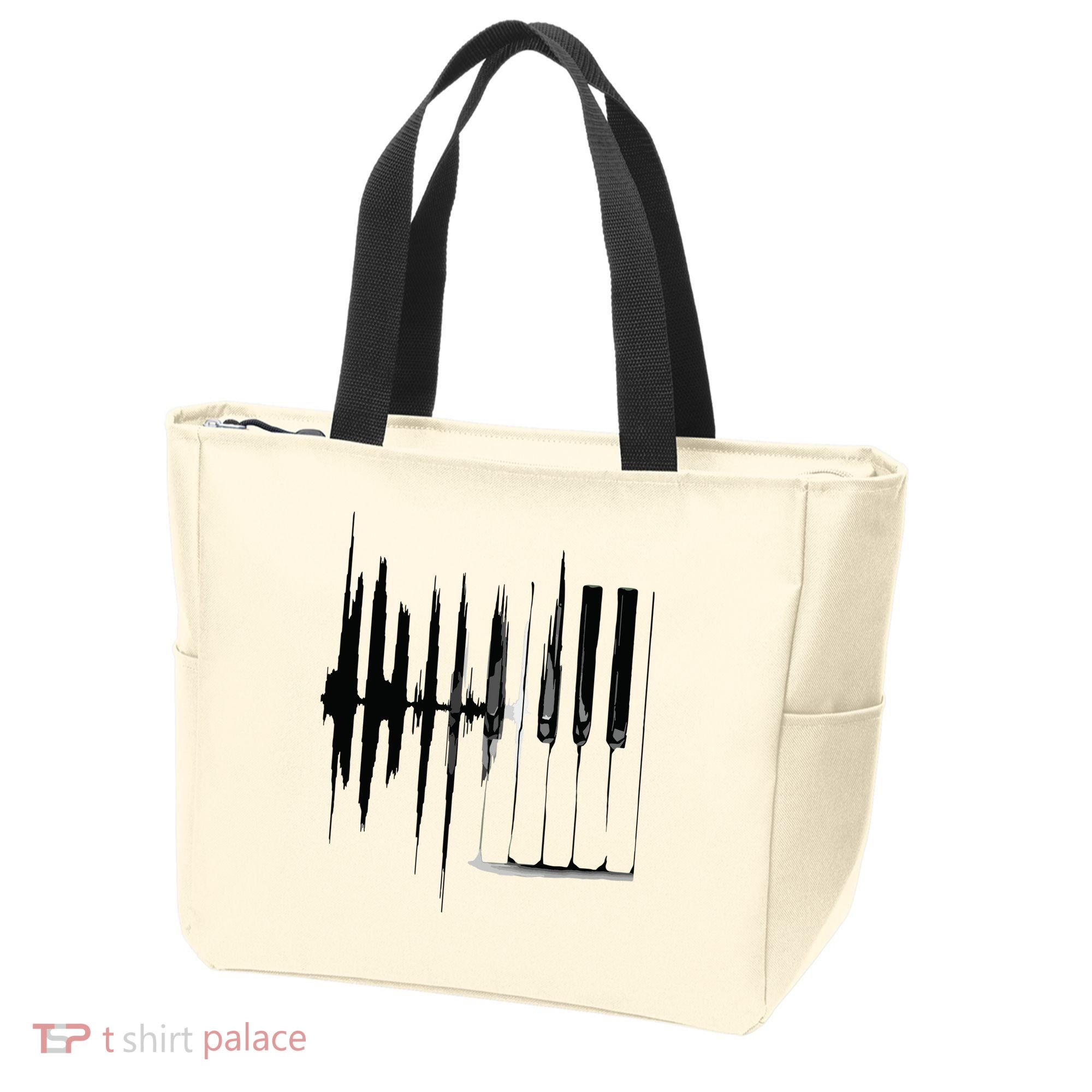 Keyboard Heartbeat Cool Piano And Organ Player Novelty Item Tote Bag