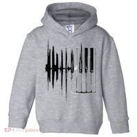 Keyboard Heartbeat Cool Piano And Organ Player Novelty Item Toddler Hoodie thumb 0