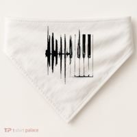Keyboard Heartbeat Cool Piano And Organ Player Novelty Item USA-Made Doggie Bandana thumb 0