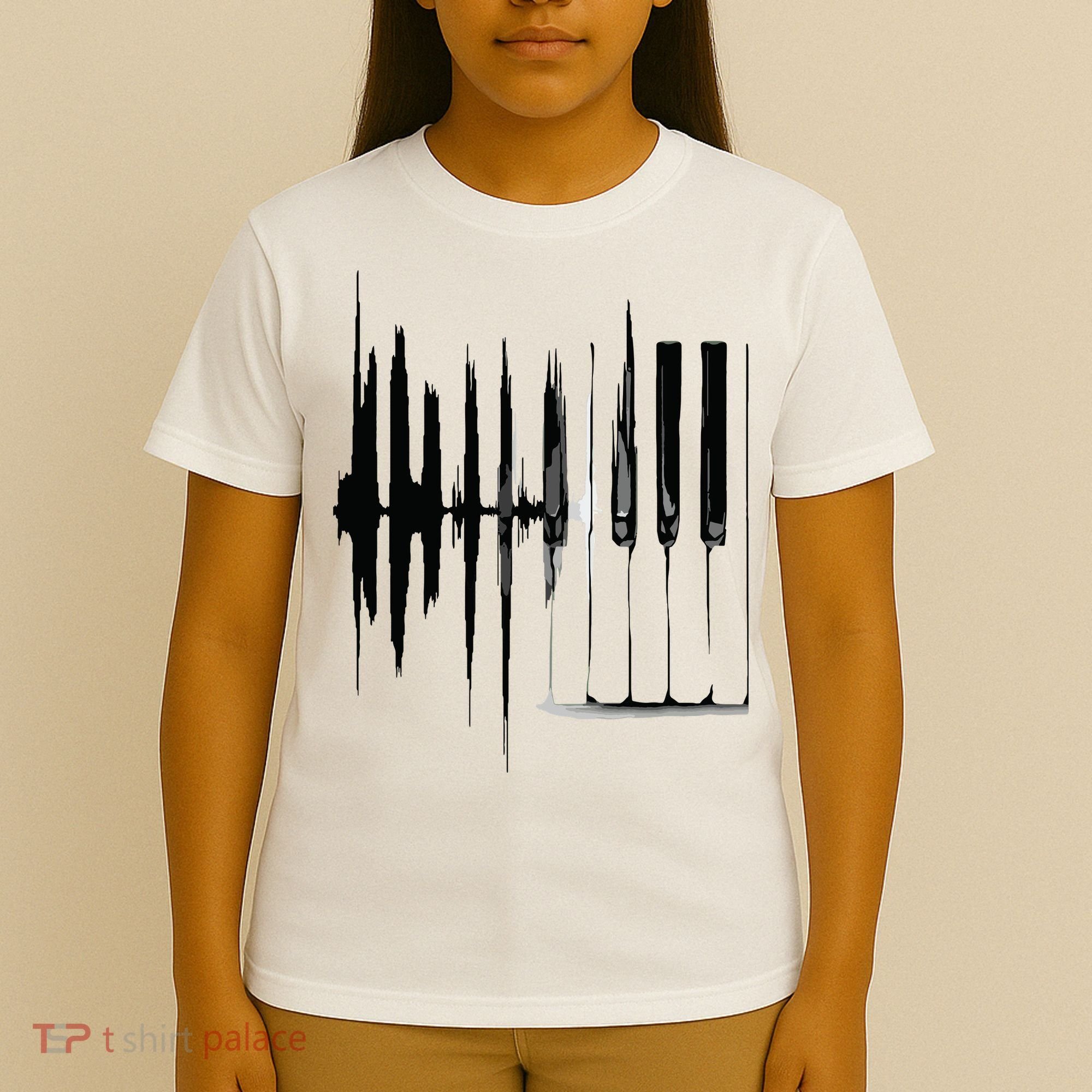 Keyboard Heartbeat Cool Piano And Organ Player Novelty Item T-Shirt